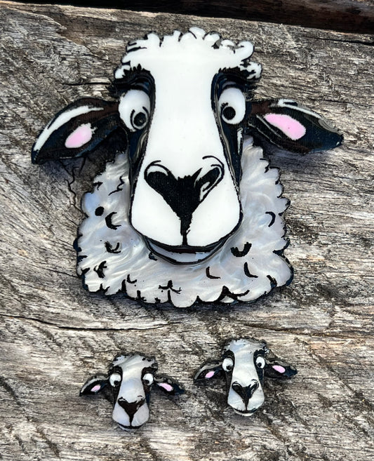 Moe - Brooch + Stud set