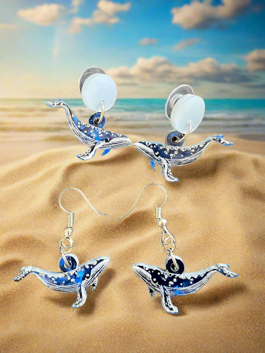 Atlas Whale Dangle earrings - New