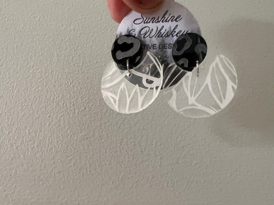 Acrylic elegance dangle earrings