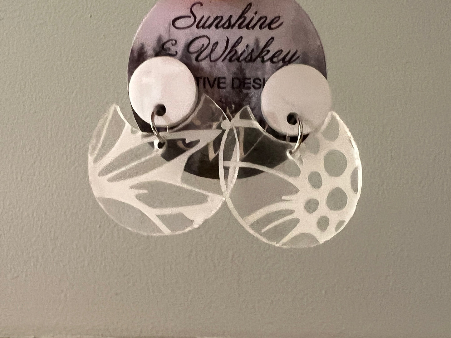 Acrylic elegance dangle earrings