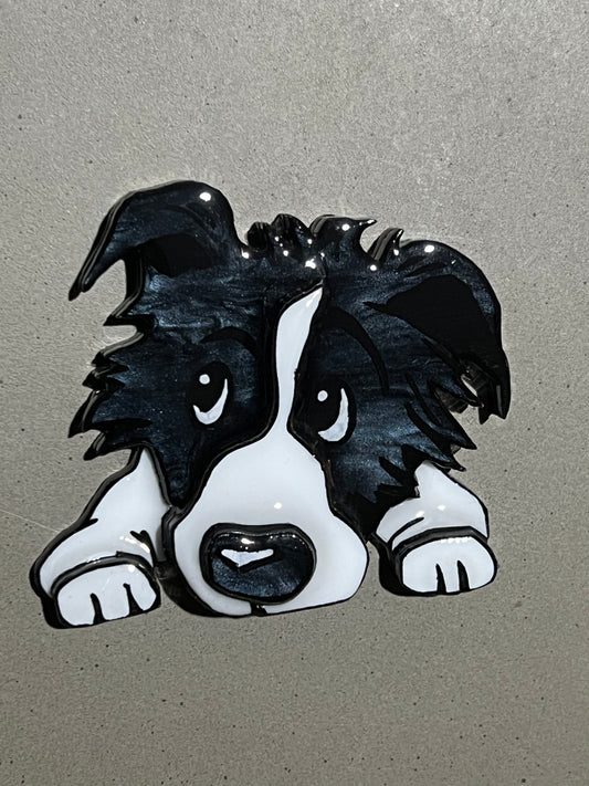 Digger Brooch - black ripple