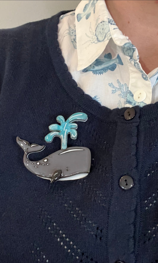 Boston Whale - Brooch