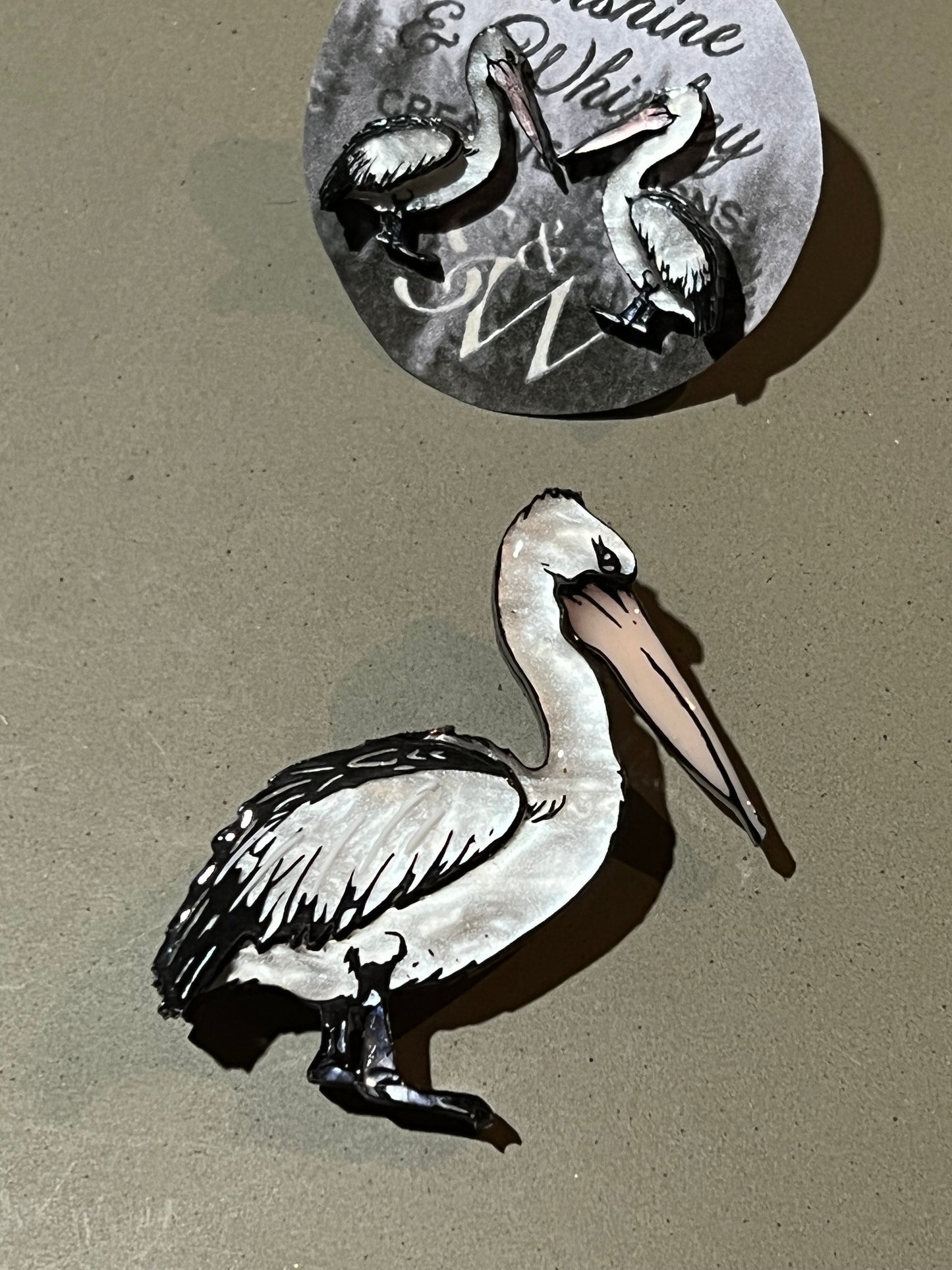 Patricia New Pelican set - brooch+studs