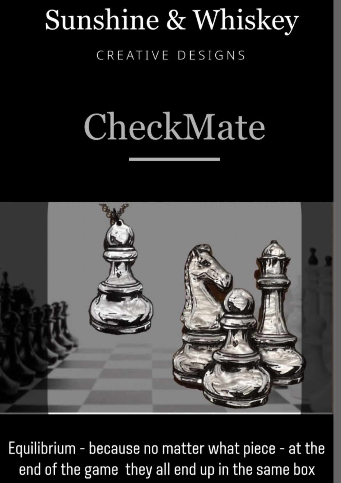 CheckMate - Brooch