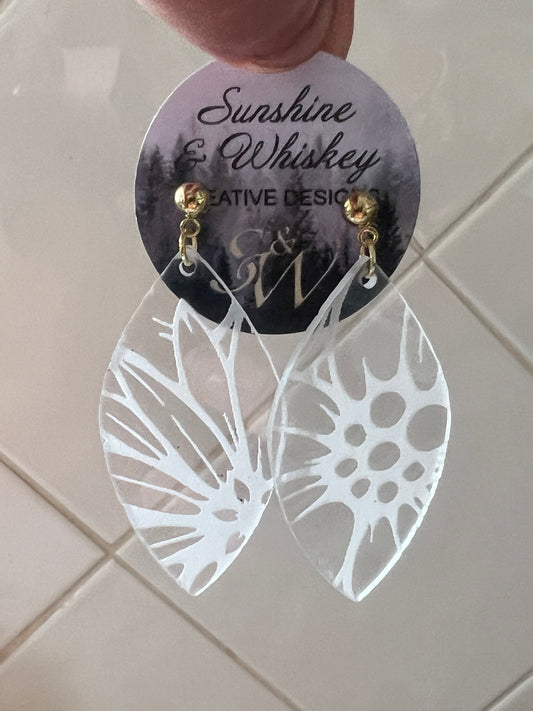 Acrylic elegance dangle earrings