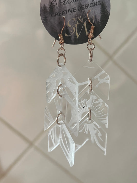 Acrylic elegance dangle earrings