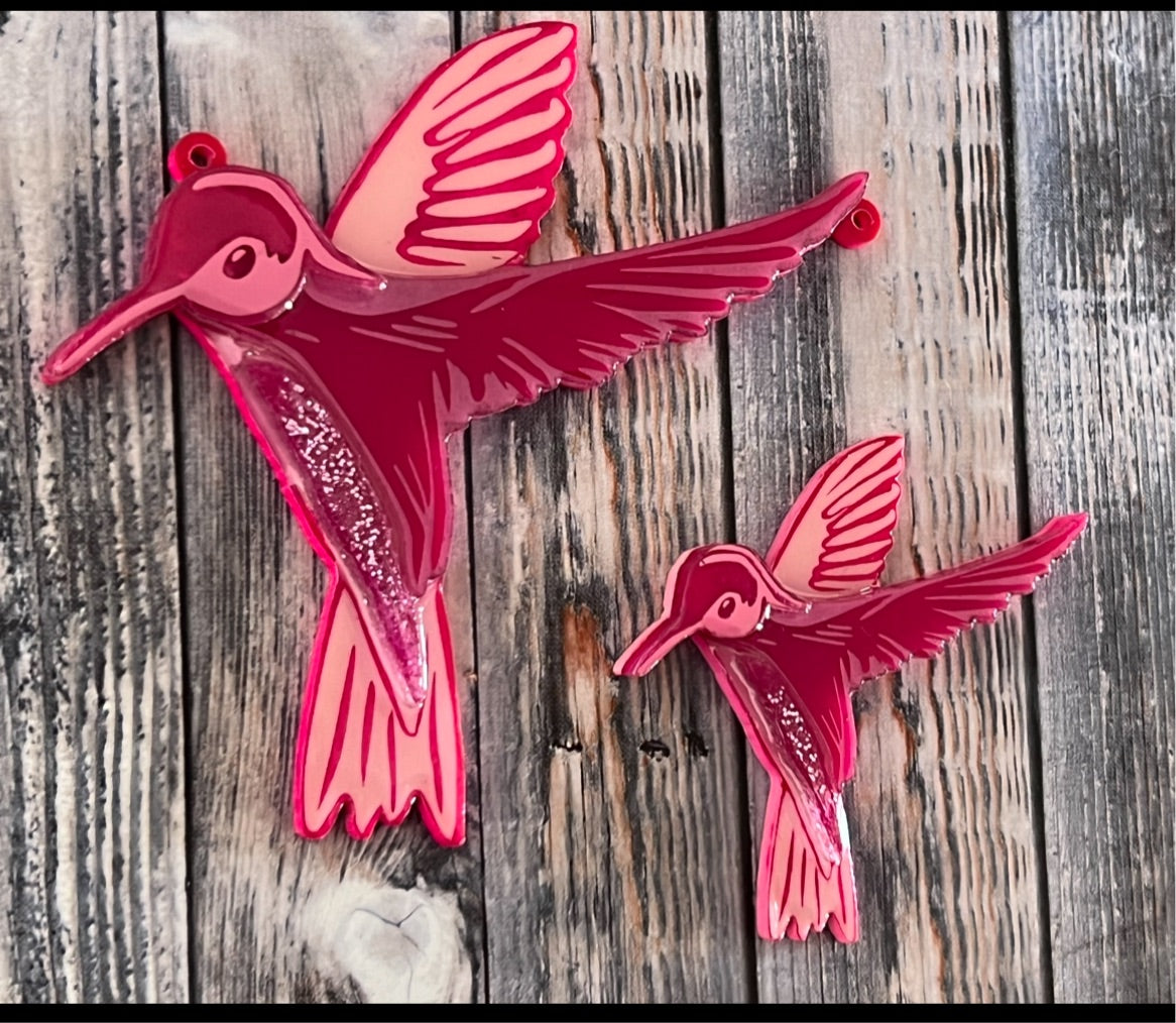 New Heidi - necklace (pink hummingbird)