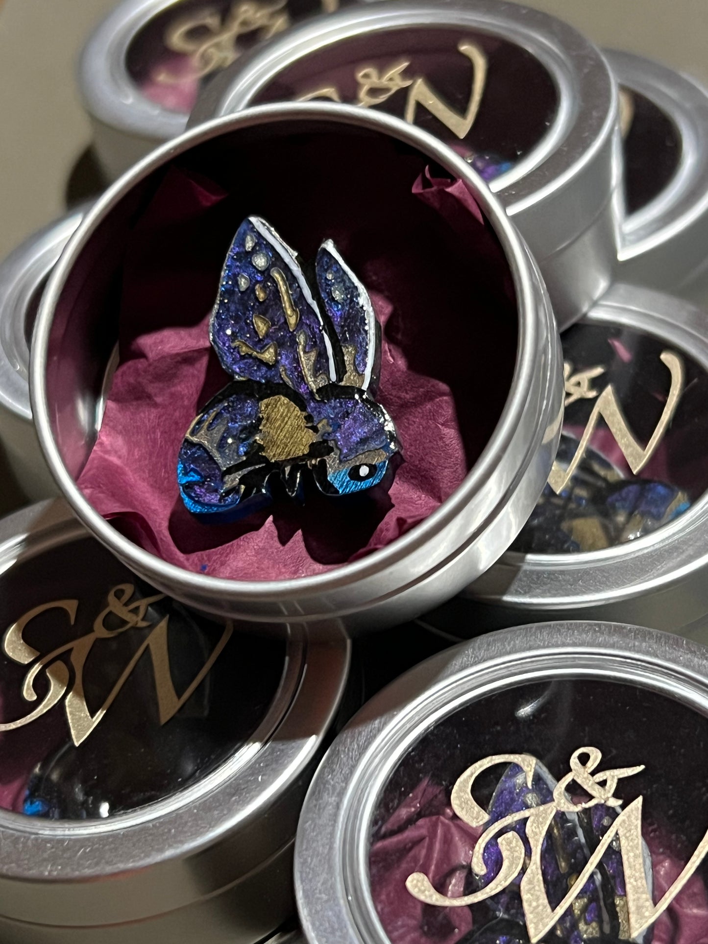 New.  Mini Blue Banded - bumble bee