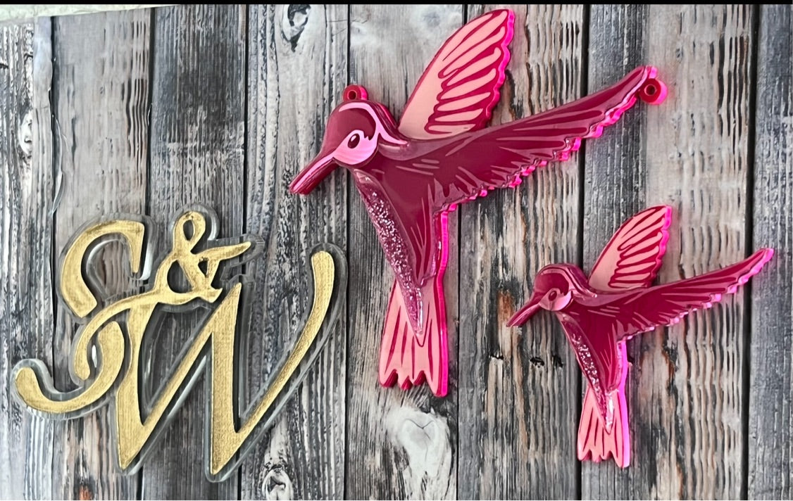 New Heidi - necklace (pink hummingbird)